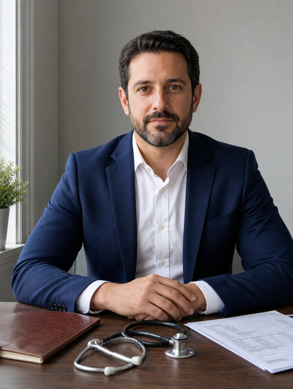 Il Dott. Mirko Colloca nel suo studio medico professionale