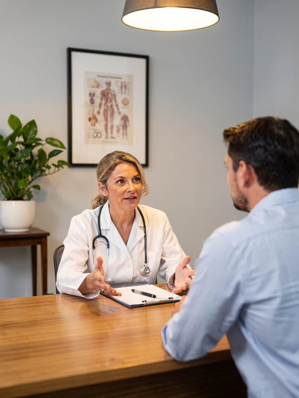 Consulto medico professionale in ambiente accogliente